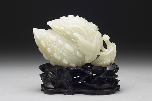 Mid-Qing dynasty - White Jade Fair Litchi