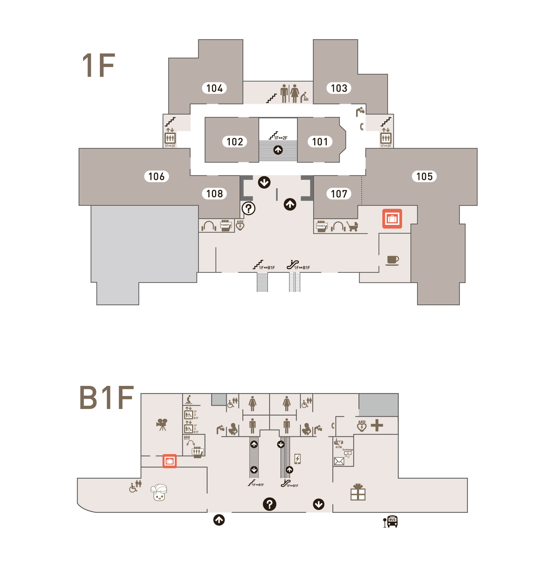 Exhibition Area I (Main Building) -Locker Services