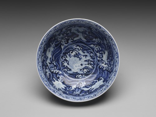 青花海獸紋碗(未展出)