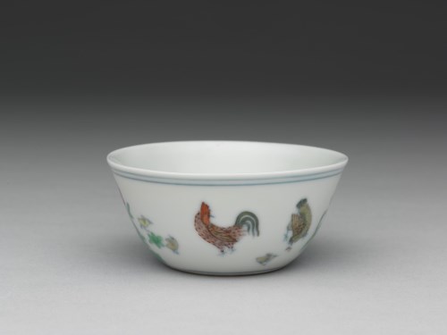 Cup with Chicken Design, Ming dynasty, reign of the Chenghua emperor