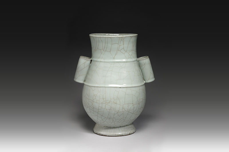 Hu vessel in light bluish-green glaze