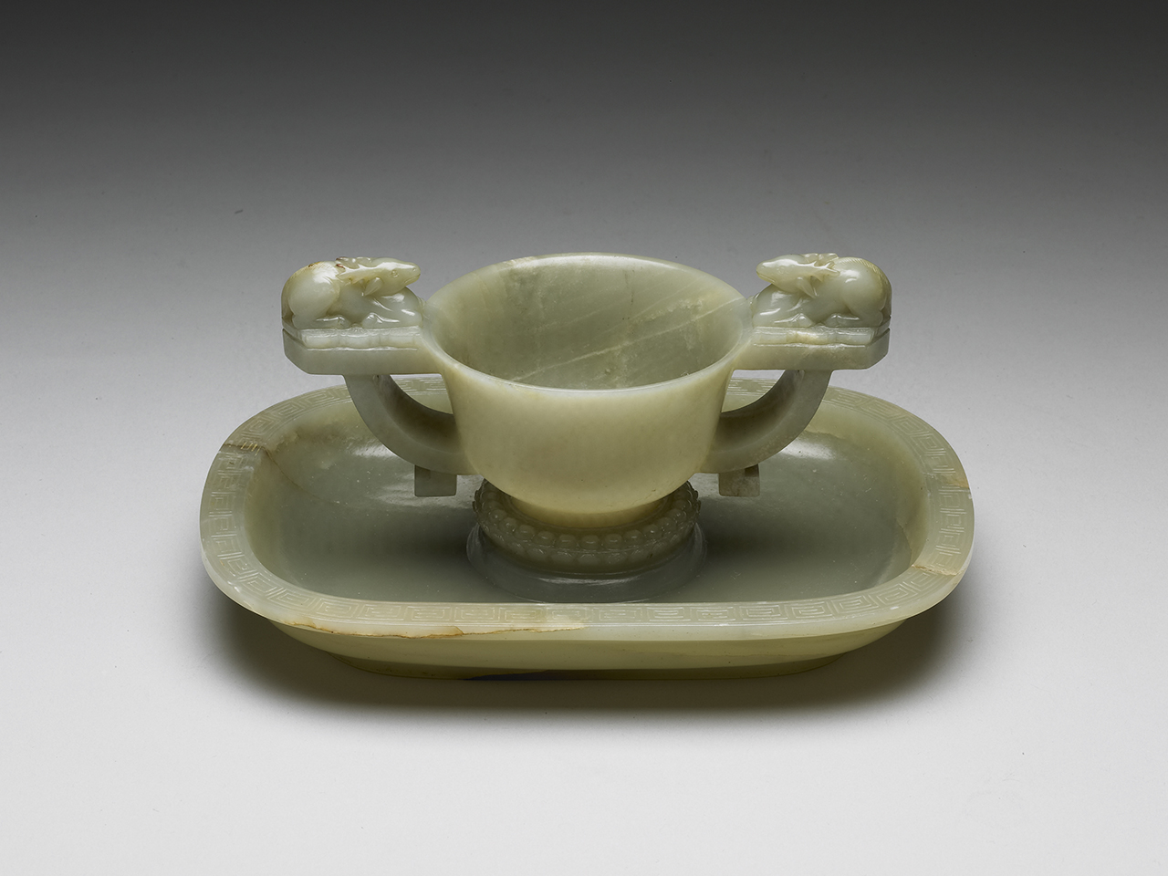 Jade Cup and Saucer