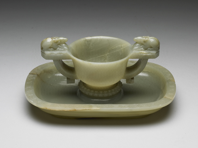 Jade Cup and Saucer