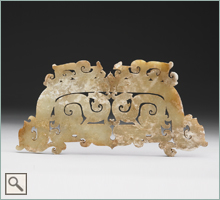 Jade Pei Pendant with dragon and phoenix pattern (unfinished) (New window)
